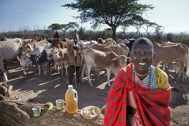 Noolkisaruni Tarakuai, a terceira das quatro esposas de um chefe de tribo, no Kenya.